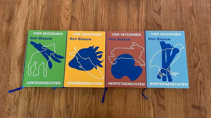 Ron Blaauw Vier Seizoenen Kookboeken Set, Boeken, Kookboeken, Zo goed als nieuw, Voorgerechten en Soepen, Nederland en België