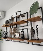 Zgan Vintage industriële Shelfmate wandplanken set teakhout, Huis en Inrichting, Woonaccessoires | Wandplanken en Boekenplanken