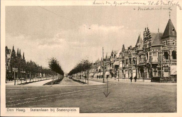 Den Haag - Statenlaan bij Statenplein, Verzamelen, Ansichtkaarten | Nederland, Ongelopen, Zuid-Holland, Voor 1920, Ophalen of Verzenden