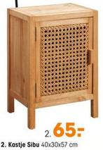 Sibu rotan webbing nachtkastje, Huis en Inrichting, Ophalen of Verzenden, Zo goed als nieuw, Minder dan 45 cm