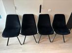 Eetkamerstoelen zwart velvet stoel Belle 10stuks, Ophalen, Metaal, Zwart, Eric kuster/richmond/industrieel