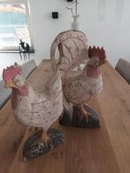 2 houten hanen, Verzamelen, Beelden en Beeldjes, Ophalen, Dier