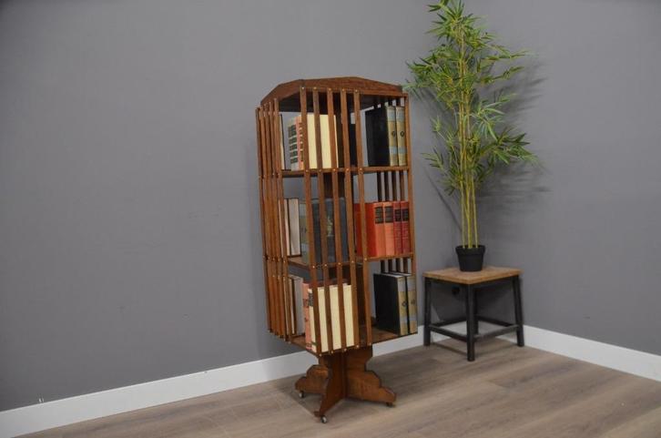 Hoge eiken boekenmolen antiek, Antiek en Kunst, Antiek | Overige Antiek, Ophalen of Verzenden