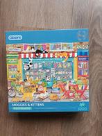 GIBSONS puzzel (Moggies & Kittens) 1000 st, Ophalen of Verzenden, 500 t/m 1500 stukjes, Zo goed als nieuw, Legpuzzel