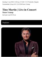 2 kaarten voor Tino Martin zondag 11 mei, Tickets en Kaartjes, Concerten | Nederlandstalig, Mei, Drie personen of meer