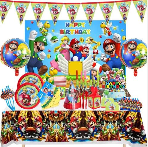 super mario verjaardags versiering pakket, Hobby en Vrije tijd, Feestartikelen, Nieuw, Versiering, Verjaardag, Ophalen