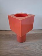 Ton Haas Rode Vaas 'Up Side Down', Gebruikt, Ophalen of Verzenden, Glas, Minder dan 50 cm