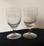 2 Bokma borrelglaasjes op voet. Sinds 1826. Hoogte 8 cm., Ophalen of Verzenden, Zo goed als nieuw, Borrel- of Shotglas