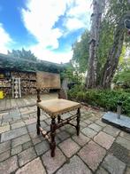 Leren stoel - kerk - boerderij - rustiek- curiosa, Ophalen, Bruin, Leer, Zo goed als nieuw