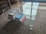 Glazen salontafel, Ophalen, Gebruikt, 50 tot 100 cm, Vierkant