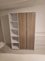 Witte kledingkast met houten deuren - Zo goed als nieuw!, Huis en Inrichting, Kasten | Kledingkasten, Met deur(en), 100 tot 150 cm