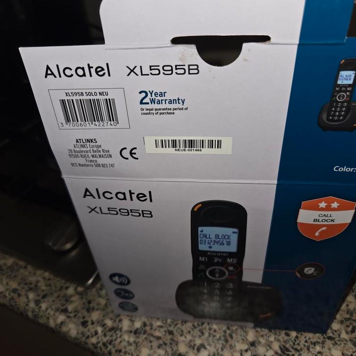 Alcatel XL595B Draadloze Telefoon - Nieuw in Doos, Telecommunicatie, Vaste telefoons | Handsets en Draadloos, Nieuw, 1 handset