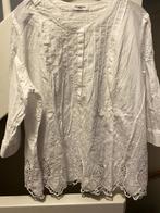 WIT KATOEN FLORAL BLOUSE, MAAT; L/XL, Ophalen of Verzenden, Zo goed als nieuw, Maat 42/44 (L), Wit