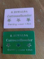 2 Oude kermis munten van Buwalda, Verzamelen, Ophalen of Verzenden, Huis en Inrichting