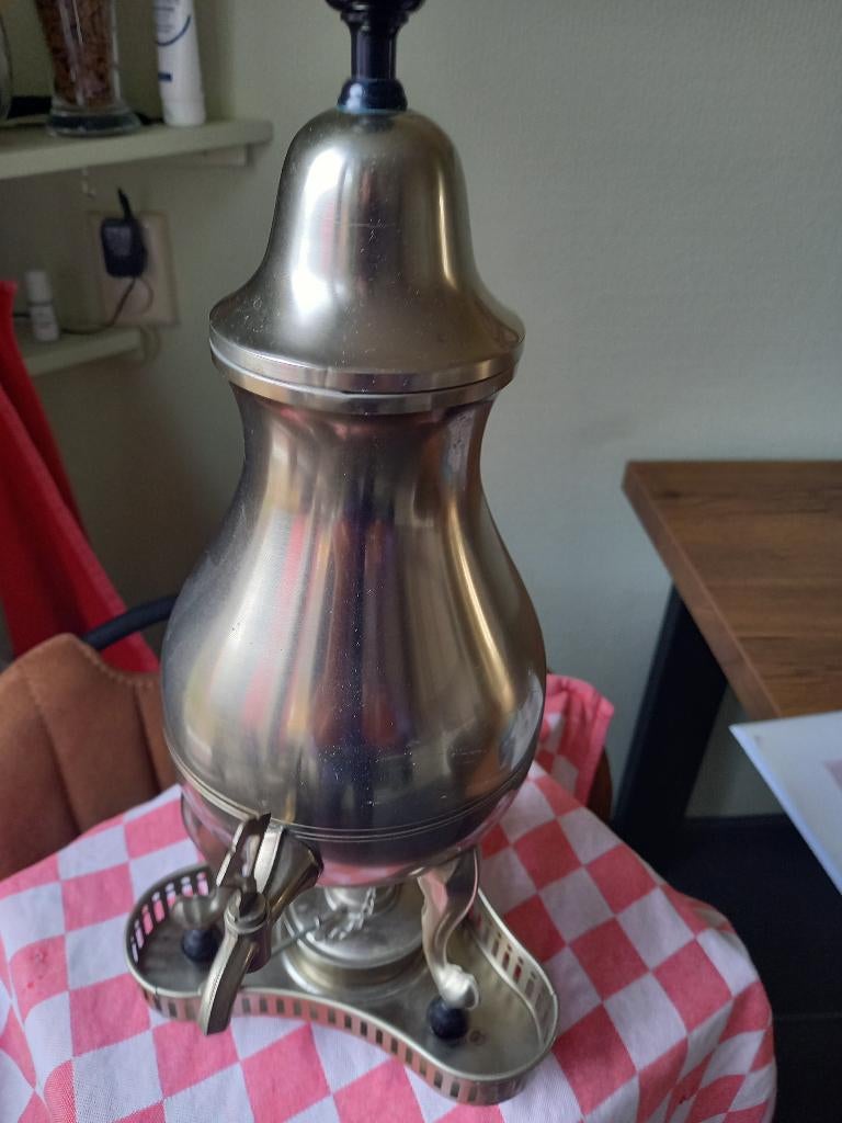 Kraantjeskan met brander mooi setje, Ophalen of Verzenden