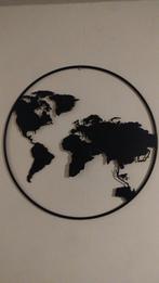 Wereldkaart Wanddecoratie - Stijlvol en Modern, Sieraden, Tassen en Uiterlijk, Broches, Overige materialen, Zwart, Nieuw, Ophalen