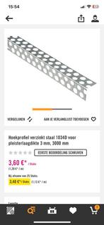 Hoekprofiel stucprofiel 3 meter, 6 stuks, Ophalen, Zo goed als nieuw