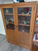 Vitrinekast eiken, Huis en Inrichting, Kasten | Vitrinekasten, Ophalen, Gebruikt, 50 tot 100 cm, 150 tot 200 cm