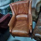 Chesterfield Bendic Tessa fauteuil cognac leer + BEZORGING, Huis en Inrichting, Fauteuils, Gebruikt, ., Klassiek, Ophalen of Verzenden