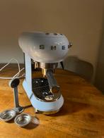 SMEG ECF01PBEU Espressomachine - Pastelblauw, Ophalen, Afneembaar waterreservoir, Espresso apparaat, Gemalen koffie
