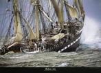 Poster schip driemaster Belem 1896 vol in actie, Ophalen of Verzenden, Nieuw, Rechthoekig Liggend