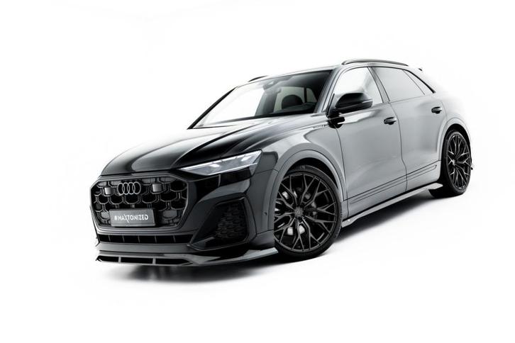 Carbon Voorlip sideskirt spoiler - Audi SQ8 Q8 S-Line 23+, Auto diversen, Tuning en Styling, Ophalen of Verzenden