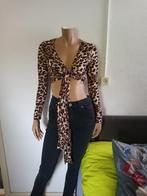 Mooie bolero top shirt met panterprint van Shein maat S, Gedragen, Shein, Ophalen of Verzenden, Bruin