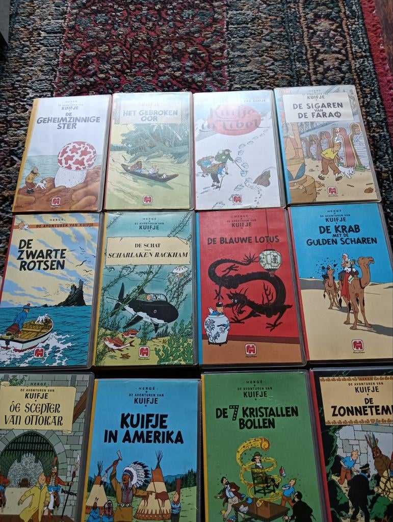 Kuifje vhs video banden, Ophalen, Gebruikt, Alle leeftijden, Kinderprogramma's en -films