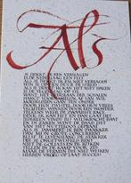 Gedicht van Tineke Caland - als je denkt - op nieuwe kaart, Verzenden, 1980 tot heden, Ongelopen, Overige thema's