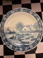 Groot Authentiek Delfts wandbord Spakenburg tafereel, Antiek en Kunst, Ophalen of Verzenden