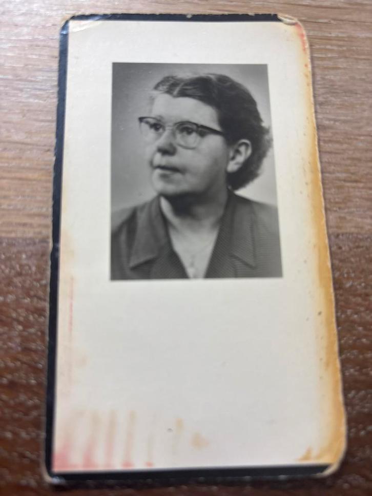 Alma Sebiena 1904 Groningen 1963 Noorderhogebrug x Feijen, Verzamelen, Bidprentjes en Rouwkaarten, Bidprentje, Ophalen of Verzenden