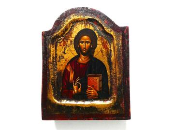 Icoon Jezus Christus Pantocrator - Berg Athos goudverguld beschikbaar voor biedingen