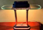 Art Deco MCM Messing Glass Bankiers Lamp, Ophalen of Verzenden, Gebruikt, Minder dan 50 cm