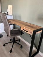 Bureau + bureaustoel Kyan (of sidetable), Huis en Inrichting, Bureaus, In hoogte verstelbaar, Zo goed als nieuw, Ophalen, Bureau