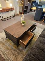 Salontafel Leeds 140x70 cm Massief eiken | Showroommodel, Ophalen, 100 tot 150 cm, Eikenhout, 50 tot 100 cm