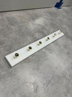 IKEA wandkapstok wit met 6 gouden haken, Wandkapstok, Ophalen of Verzenden, Zo goed als nieuw, Minder dan 100 cm