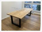 Massief Eikenhouten Eettafel Boomstamtafel Eetkamertafel, Verzenden, Nieuw, Teakhout, 200 cm of meer