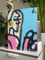Graffiti Schilderij Vrouw - 30x40 cm, Ophalen of Verzenden
