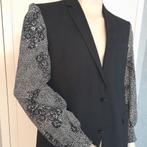 Elegante zwarte blazer met aparte mouwen, Handmade, Zwart, Nieuw, Overige maten