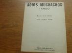 ADIOS MUCHACHOS, Muziek en Instrumenten, Bladmuziek, Ophalen of Verzenden, Gebruikt, Populair, Piano