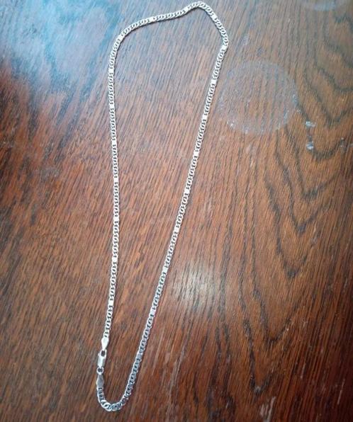 Gourmet schakel ketting 925 60cm 4mm, Sieraden, Tassen en Uiterlijk, Kettingen, Zo goed als nieuw, Zilver, Zilver, Ophalen of Verzenden
