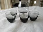 Leerdam cognac glas  en 4 borrelglaasjes., Ophalen of Verzenden
