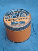 Oud Kuperus Sneek blik - Oliezalf met stoomlocomotief, Ophalen of Verzenden, Gebruikt