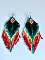 Spacetaculaire, lange oorbellen uit Ecuador -miyuki- NIEUW!, Hangers, Overige kleuren, Nieuw, Ophalen of Verzenden