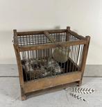 Sleets Frans vogelkooitje met voerpotje, Antiek en Kunst, Ophalen of Verzenden