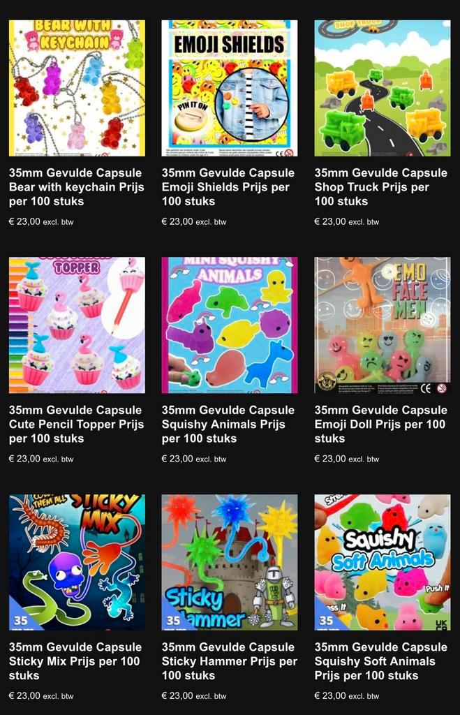 Kinderverrassing speelgoed capsules uitdeel cadeautjes, Verzamelen, Automaten | Overige, Nieuw, Ophalen of Verzenden