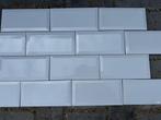 2x Partij Tegels Wit glans, Grijs creme, Doe-het-zelf en Verbouw, Tegels, Ophalen, Nieuw, Minder dan 20 cm, Minder dan 20 cm