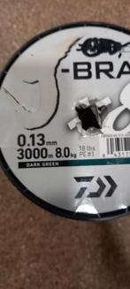 Daiwa J-Braid X8 0.13mtr. bulkspoel >1500mtr., Nieuw, Ophalen of Verzenden, Vislijn, Nvt