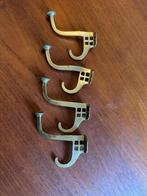 Retro messing kapstokhaken – set van 4, Wandhaken, Nieuw, Ophalen of Verzenden, Minder dan 100 cm