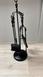 Open haard set gietijzer compleet als decoratie gebruikt, Ophalen of Verzenden, Zo goed als nieuw, Houthaard